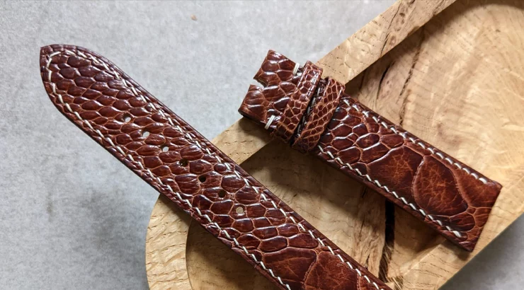 Leather watch strap cover